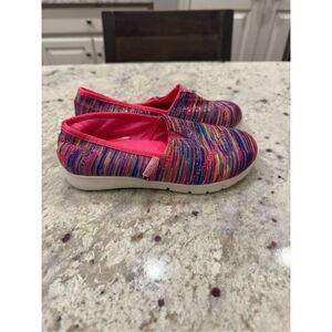 Skechers Girls Pure Flex Mixed Pink Sparkle Slip In Sneakers Sz 12Y NWOT